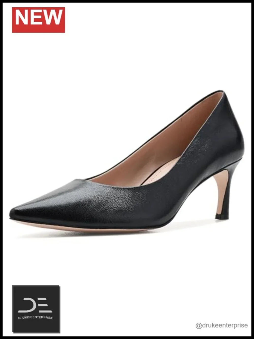 Naturalizer Women's Leather Pointed Toe Flare Heel Pumps Dress Office Shoes